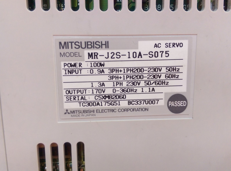 MITSUBISHI MR-J2S-10A-S075 AC SERVO CONTROLLER - PLC DCS SERVO